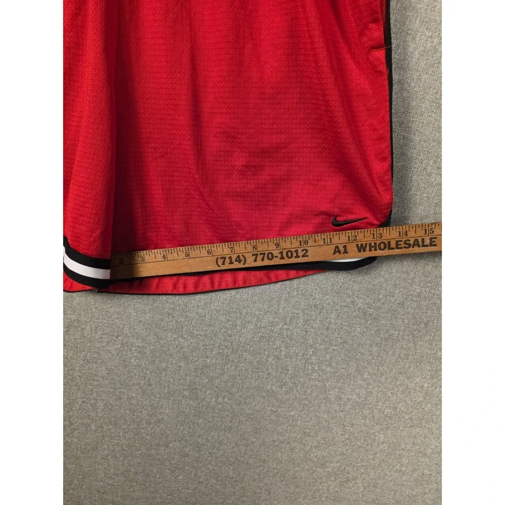 Nike Dri-FIT Mesh Basketball Shorts Red Black White Striped FV4933-657 Mens XL